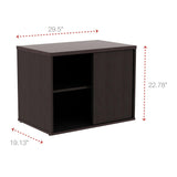 Alera ALELS593020ES Open Office 29-1/2 in. x 19-1/8 in. x 22-7/8 in. Low Storage Cabinet Credenza - Espresso Alera