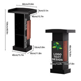 Logo & Text Podium Stand,Wood Lectern with Adjustable Partition,Church Pulpit with Storag