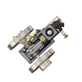 MechPuConToy Hit and Miss Engine Kit That Runs, HM-01 7cc 4-Stroke Horizontal Stationary Engine Model with High/Low Speed Gear Lever (Assembled Version/Black)