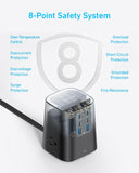 Anker Charging Station (100W), 9-in-1 USB C Power Strip with 300J Surge Protection, for iPhone 15 and MacBook Anker