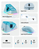 EPOMAKER NEX Lite Wireless Gaming Mouse w/Screens & RGB Charging Dock