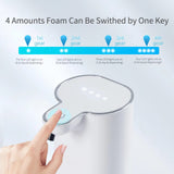 Wisekoti P9 Advanced Automatic Rechargeable, Touchless,Sensor Foaming Soap Dispenser for Kitchen & Bathroom, Foam Dish Soap Dispenser，Support Countertop and Wall Mounted