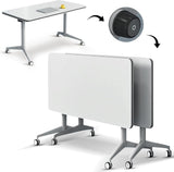 Conference Table Tables,Modern Large Conference Table with Silent Caster Wheels – Executive Office Desk for Meetings, Versatile Workstation for Home & Business Collaboration, Enhance Product