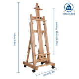 Oil Painting,Sketch Advertisement,Easy to Carry,Vertical and Horizontal Folding Sketch Easel,Adjustable Height,Dual Purpose Folding Sketch Easel,Wooden Tripod Display Easel Stand