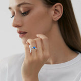 Oseew 2027 Heart Shaped Birthstone Class Ring for Men Women