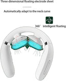 HCUCTOS Neck Massager with Heat, Cordless for Pain Relief Portable Relaxer Smart Cervical Use at Office Home Outdoor Gifts for Mother Father