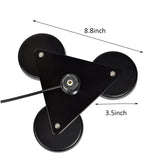 UAYESOK 8.8inch NMO Heavy Duty Magnetic Antenna Mount Base, Triangle Vehicel Mobile Antenna Magnet Base for CB/HF/VHF/UHF NMO Antennas