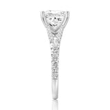 MSBLUE® Size 7 2ct Princess Cut Moissanite Engagement Ring