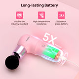 HEYCHY Super Mini Massage Gun, Deep Tissues Percussion Muscle Massager, Compact Sports Travel Massage Gun, Portable Massager Gun for her him, Pink