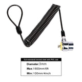 5Pack Security Hardware Cable Lock Kit,Retractable Cable Lock Portable Keyed Laptop Lock LORADAR