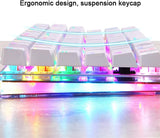 Wired Mechanical Gaming Keyboard Transparent Bottom Cover 87 Keys for Home PC Game 9 Lighting Effects RGB Backlight