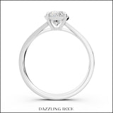 Dazzlingrock Collection IGI Certified 1.00 Carat Oval Lab Grown White Diamond Miligrain Edge Engagement Ring for Women in 925 Sterling Silver Size 7