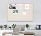 Large Bulletin Board 48" x 36", Felt Pin Board, Oatmeal