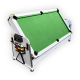 7ft Pool Table Air Hockey 3 in 1 Pool Table White with Green Felt - Emerald