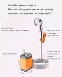 JYXYXSCP 7800mah Rechargeable Car Washing Shower Set Portable Camping Shower with Hose Portable Outdoor Electric Pressure Shower Pump