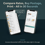 Zeturn 4x6 Thermal Shipping Label Printer - Wireless Bluetooth, Rechargeable Battery, No Ink Needed - for iPhone, Android, Home