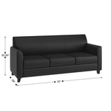 Flash Furniture Hercules LeatherSoft Sofa, Black
