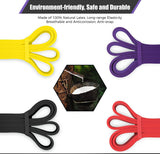 VEICK Resistance Bands for Working Out, Rubber Exercise Band Set for Men Women, Heavy Full Body Elastic Workout Bands Equipment for Home Fitness Gym, 4 PCS