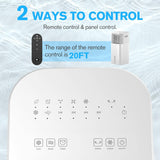 24" Windowless Portable Air Conditioner, 15H Timer & 120°Oscillation, 3-IN-1 Portable AC Unit with Remote, 2-Gal Tank, 3 Modes & 3 Speeds, Ultra-Quiet Ventless Swamp Cooler for Home Office, Snow