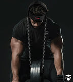 WKWE Neck Harness for Increases Neck Core Strength - Neck Exerciser with 30" Heavy Duty Steel Chain for Safely Lifting Weights Up to 280 lbs, Adjustable Head with Nylon Tether and 2 Carabiners WKWE