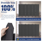 6 Panel Room Divider, 6FT Tall Rolling Privacy Screen with Lockable Wheels, Folding Wall Dividers Portable Room Divider for Room Separation