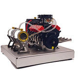 MechPuConToy Mini Engine Accessory, Ignition Set + Water Cooling Set + Battery + Charger All-in-One Aluminum Alloy Base Starter Kit for TOYAN FS-V800WGPC Engine Model