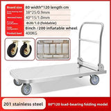 Effortless Heavy Duty Foldable Push Cart Dolly for Warehouse