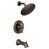 Moen Brantford Oil Rubbed Bronze Posi-Temp Tub and Shower Trim Kit, Including 8-Inch Eco-Performance Rainshower, Handle, and Tub Spout, Valve Required, T2253EPORB