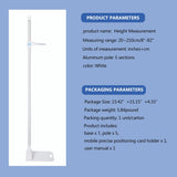 JJFFTAO Aluminum Alloy Height Measurement 5-Section Portable Height Measure 8-82 inch/20-210 cm/Unit with cm & inch for Offices, Gyms, School and Physical examinations
