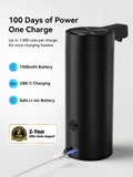 SUNLY Touchless Automatic Soap Dispenser – Clog-Free Pump, 0.2s Fast Sensor, USB-C Rechargeable, Smudge-Resistant Stainless Steel, Black