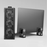 Aluminum Laptop Cooling Pad Stand, Height Adjustable Magnetic Fan Cooler