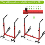 SELEWARE Heavy Duty Dip Bar, Adjustable Width & Height Dip Station Home Gym Fitness Equipment, 800lbs Capacity, Multifunctional Strength Training Dip Stand with Push Up Bar for Tricep Dips, L-Sits