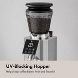 AMZCHEF Conical Burr Coffee Grinder, Espresso Grinder with 45 Grind Settings, Anti-Static Electric Coffee Bean Mill with Touchscreen Timer, 40mm Stainless Steel Burr