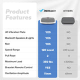 MERACH Vibration Plate Exercise Machine, 3D & 4D Vibration Plate for Lymphatic Drainage Weight Loss with 2 Tension Ropes, Whole Body Vibration Platform