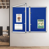 VIZ-PRO Tamperproof Lockable Noticeboard Class 1 Aluminium Framed 48x36 Inches