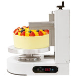 Cake Icing Machine 200W Automatic Cake Frosting Machine with LCD Display, Professional Cake Decorating Machine Cake Turntable for 4-12 Inch Cakes, for Cake Dessert Food Shops 60-320rpm (White)
