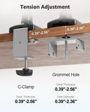 Laptop Stand for Desk, Adjustable Aluminum Laptops Arm Mount for 14-17 Inch Notebook & 32" Monitor