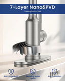 DAYONE Touchless Kitchen Sink Faucet with Soap Dispenser and Pull Down Sprayer, Stainless Steel High Arc Motion Sensor Touch Faucet for Kitchen Sink Smart Hands-Free Single Handle, Brushed Nickel