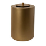 Maxi Collection Large Bathroom Trash Can – 6 Gallon Resin Waste Bin with Lid, 10x10x14 Inch Modern Garbage Can, Fits Standard 5-6 Gallon Bags (Gold)