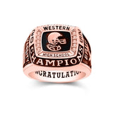 Oseew College Men Class Ring Personalized High School Ring (Rose Gold)