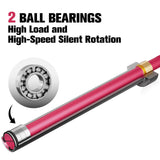 RitFit Elite 7ft Olympic Barbell, Robust 45lb Barbell for Weightlifting and Powerlifting, Superior Olympic Bar with Exceptional 500lbs Load Capacity, Weight Bar for 2” Standard Plates Sliver/Pink