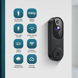Wireless Wi-Fi Video Doorbell Camera with Two Way Audio, AI Motion Detection, Night Vision and Cloud Storage Orbitell
