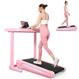FUNMILY Smallest Walking Pad with 5% Incline, 2 in 1 Under Desk Treadmill for Home Office, 2.5 HP Mini Compact Walking Treadmill
