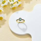 Oseew 2027 Custom Class Graduation Ring High School for Women (Yellow Gold)
