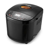 Bread Maker, 19-in-1 2LB Dough Machine, Nonstick Ceramic Pan Automatic Breadmaker with Gluten Free Setting, Automatic Compact Dough Machine Nonstick,Digital,3 Loaf Sizes, 2 Crust Colors, Black