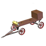 MechPuConToy Hit and Miss Engine Kit That Runs, HM-01 KIT Engine Model + Metal 4-SWheel Steering Flatbed Transport Cart + Accessory Triad + (CDI Igniter + Spark Plug) Kit