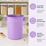 Getzi 6 Pack 20 Gallon Purple Round Commercial Trash Can