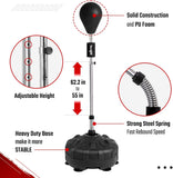 Yes4All Pedestal Punching Bag with Stand, Adjustable Height, Boxing MMA Equipment with PU Leather Speed Reflex Ball Home Gym Yes4All