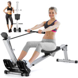 Rowing Machine for Home Use, LUBBYGIM Rowing Machine Foldable Rower with LCD Monitor - Hyper-Quiet & Smooth - 2024 Upgraded Version with 300LBS Loading Capacity LUBBYGIM