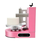 Cake Decorating Machine, 200W Birthday Cake Cream Smooth Coating Decoration Machines with LCD Display & Graduated Scrapers Low Noise Cakes Frosting Machine for 4-12In (Pink)